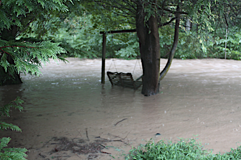 Walnut Creek during the flood of 2013